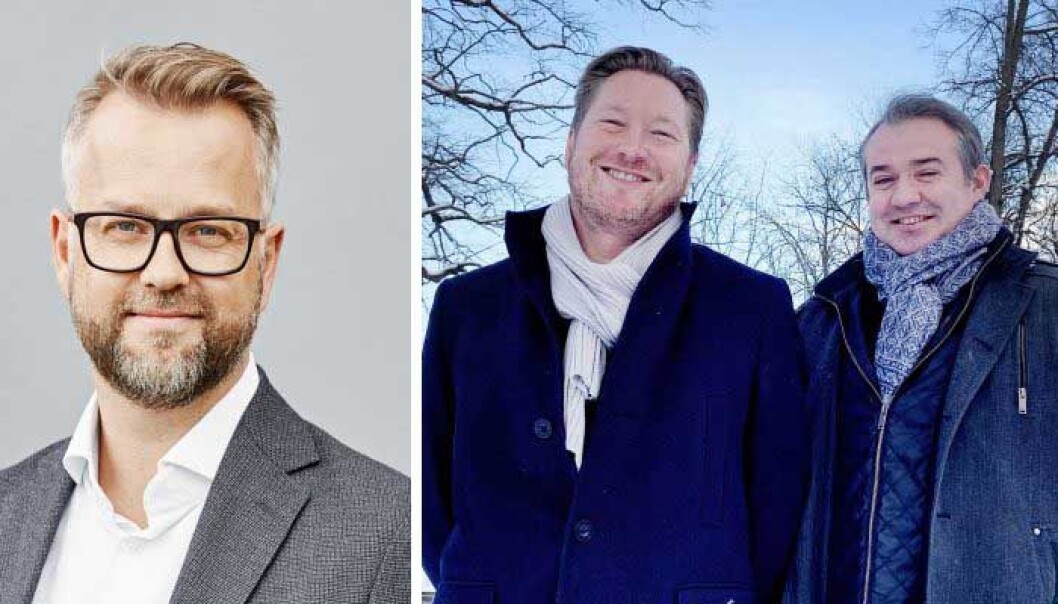 OncoImmunity solgt til NEC. Investeringsdirektør Anders Tuv (t.v.) har vært sentral i utviklingen sammen med gründerne Richard Stratford og Trevor Clancy (t.h.). Foto: Radforsk/Oslo Cancer Cluster OncoImmunity solgt til NEC. Investeringsdirektør Anders Tuv (t.v.) har vært sentral i utviklingen sammen med gründerne Richard Stratford og Trevor Clancy (t.h.). Foto: Radforsk/Oslo Cancer Cluster