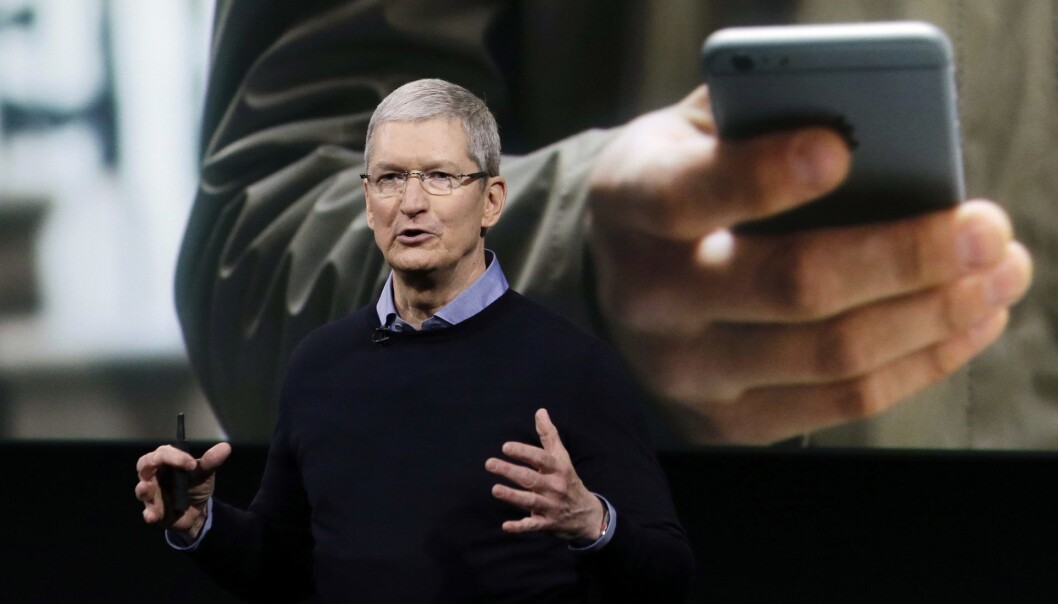 Apple CEO Tim Cook. Arkivfoto: AP Photo/Marcio Jose Sanchez, File Apple CEO Tim Cook. Arkivfoto: AP Photo/Marcio Jose Sanchez, File