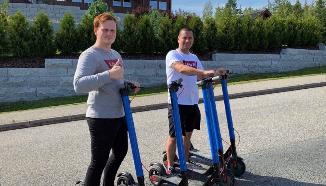 Sander Onsvaag Lier og Alexander Bølla går fra Deli de Luca og inn i sparkesykkel-markedet. Foto: Libo Solutions Sander Onsvaag Lier og Alexander Bølla går fra Deli de Luca og inn i sparkesykkel-markedet. Foto: Libo Solutions