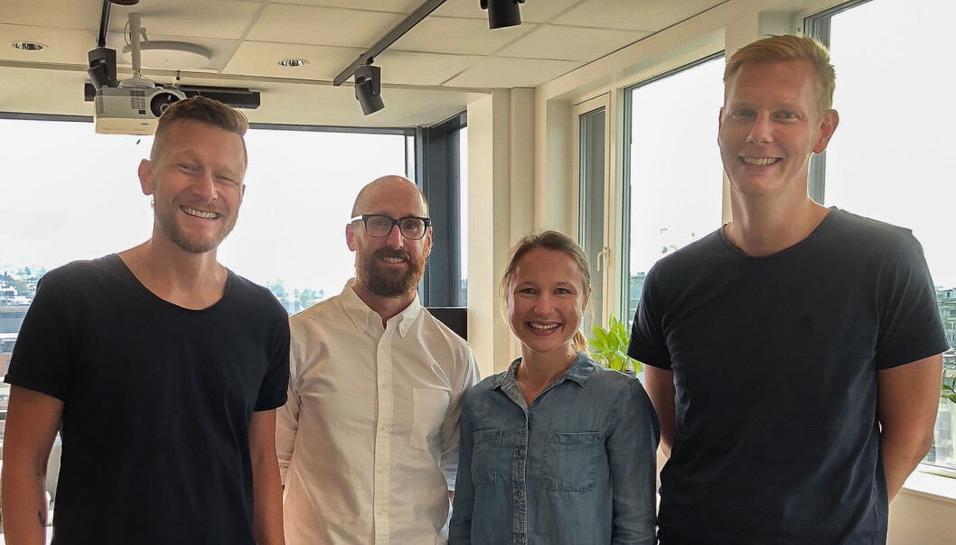 Fra venstre: Hans Martin Cramer, Mike Jones, Jorinde Prokosch og Stein Magnus Jodal. Foto: Kolonial Fra venstre: Hans Martin Cramer, Mike Jones, Jorinde Prokosch og Stein Magnus Jodal. Foto: Kolonial