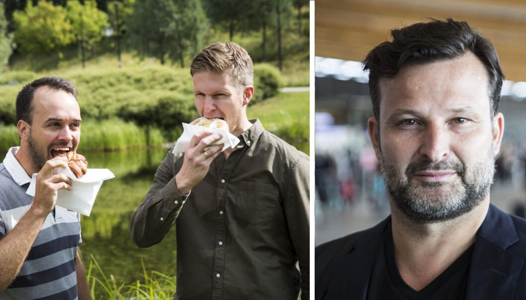Martin Lang og Alexander Skaug i MyFoodOffice gleder seg over at Are Traasdahl har blitt foodtech-gründer. Fotos: Per-Ivar Nikolaisen Martin Lang og Alexander Skaug i MyFoodOffice gleder seg over at Are Traasdahl har blitt foodtech-gründer. Fotos: Per-Ivar Nikolaisen