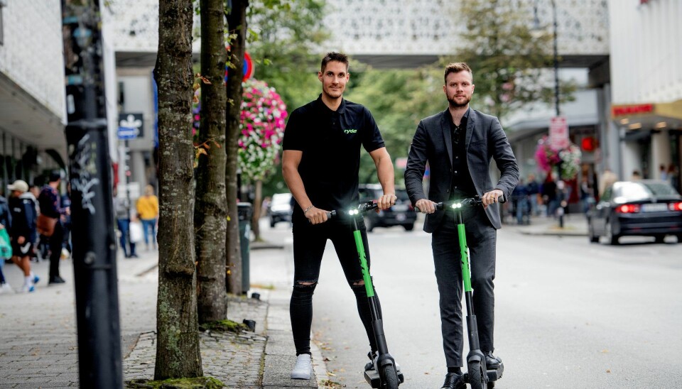 Johan Olovsson og Espen Rønneberg i Ryde Technology angrer ikke på flyttingen ut av Oslo. Foto: Jan Inge Haga, Stavanger Aftenblad