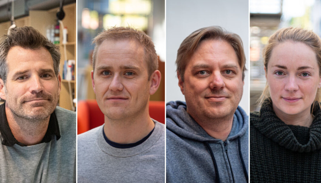 StartupLab-sjef Alexander Woxen, daglig leder i Fundingpartner Geir Atle Bore, Auk-gründer Marius Aabel og Wiral-sjef Andrea Holvik Thorson er skuffet over budsjettforslaget. Foto: Per-Ivar Nikolaisen StartupLab-sjef Alexander Woxen, daglig leder i Fundingpartner Geir Atle Bore, Auk-gründer Marius Aabel og Wiral-sjef Andrea Holvik Thorson er skuffet over budsjettforslaget. Foto: Per-Ivar Nikolaisen
