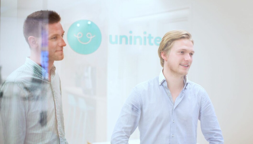 Øyvind Hasund Dahl og Christian Wierød den gangen selskapet het Uninite. Øyvind Hasund Dahl og Christian Wierød den gangen selskapet het Uninite.
