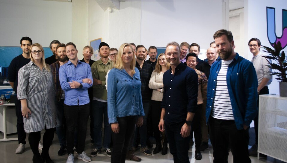 Urban Sharing fylte opp med ansatte i nye lokaler høsten 2019. 
I front COO Liisa Andersson, CEO Marius Olsen og CTO Johan Høgåsen-Hallesby.