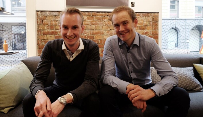 CMO Jørund Gjesvik og CEO Geir Atle Bore i Fundingpartner. Foto: Per-Ivar Nikolaisen CMO Jørund Gjesvik og CEO Geir Atle Bore i Fundingpartner. Foto: Per-Ivar Nikolaisen