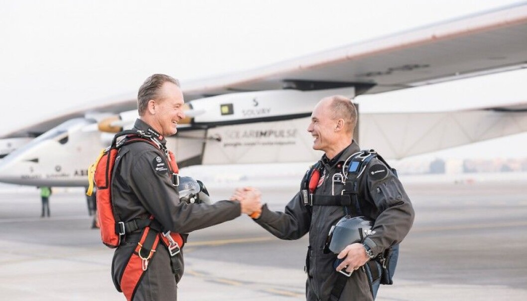Andre Borschberg (t.v.) og Bertrand Piccard har gjort noe flyprodusenter og mange andre ikke trodde var mulig. Andre Borschberg (t.v.) og Bertrand Piccard har gjort noe flyprodusenter og mange andre ikke trodde var mulig.