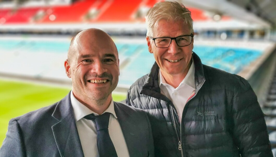 Kåre Bottolfsen i TicketCo og Leif Øverland i Norsk Toppfotball. Foto: Thomas Torjusen Kåre Bottolfsen i TicketCo og Leif Øverland i Norsk Toppfotball. Foto: Thomas Torjusen