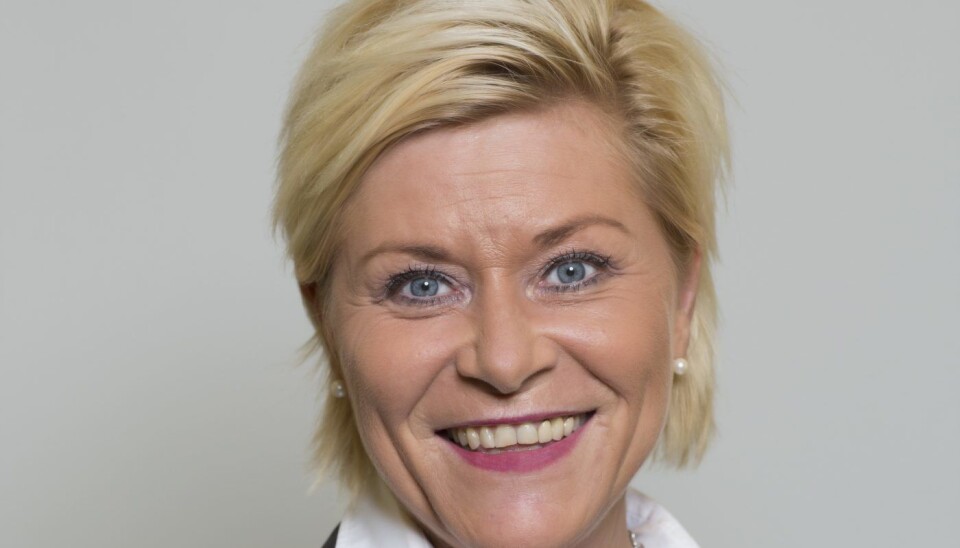 Finansminister Siv Jensen svarer ikke på hva Regjeringen vil gjøre med opsjonsbeskatning åtte måneder etter at de kunngjorde at de ville se på det. FOTO Rune Kongsro