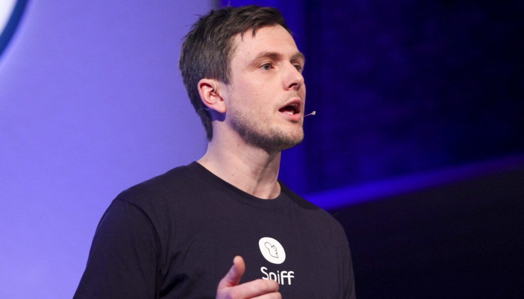 Carl Nicolai Wessmann i Spiff. Foto: FinovateEurope 2016. Carl Nicolai Wessmann i Spiff. Foto: FinovateEurope 2016.
