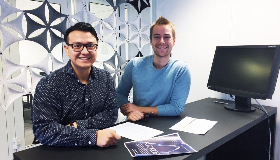 Ole Jørgen Næss fra Spark NTNU og Christopher Krohn, programansvarlig for AppLab, planlegger det nye akseleratorprogrammet. Foto: Christopher Krohn.