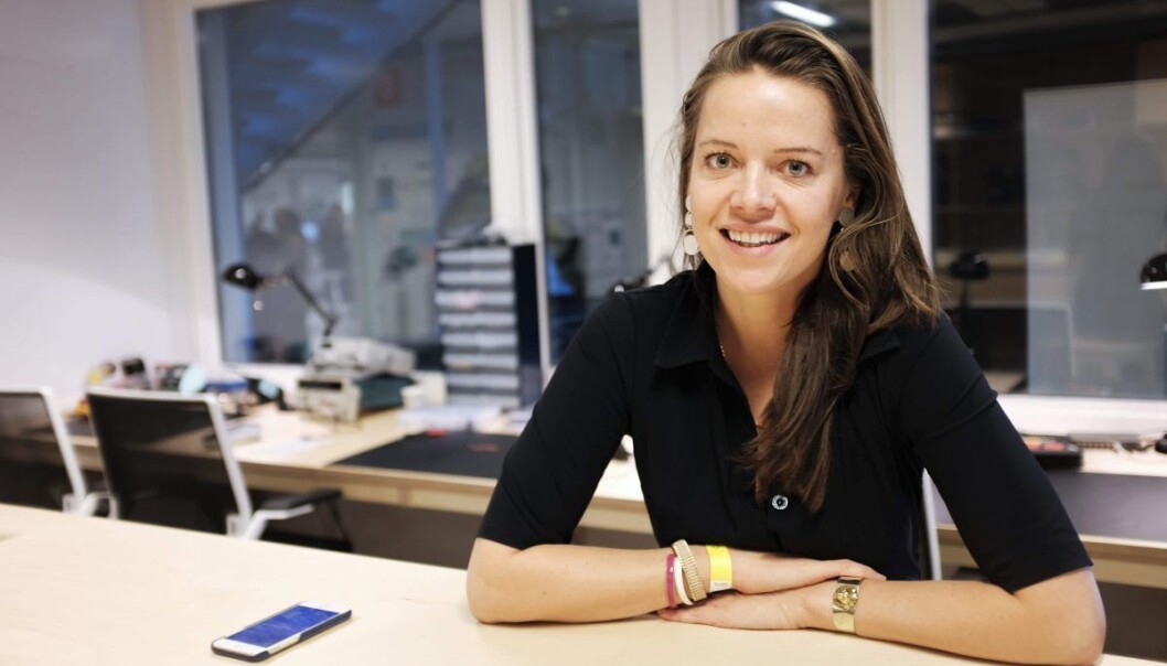 Aurore Belfrage i EQT Ventures har lansert en app som skal koble gründere med engleinvestorer. Foto: Lucas H. Weldeghebriel Aurore Belfrage i EQT Ventures har lansert en app som skal koble gründere med engleinvestorer. Foto: Lucas H. Weldeghebriel