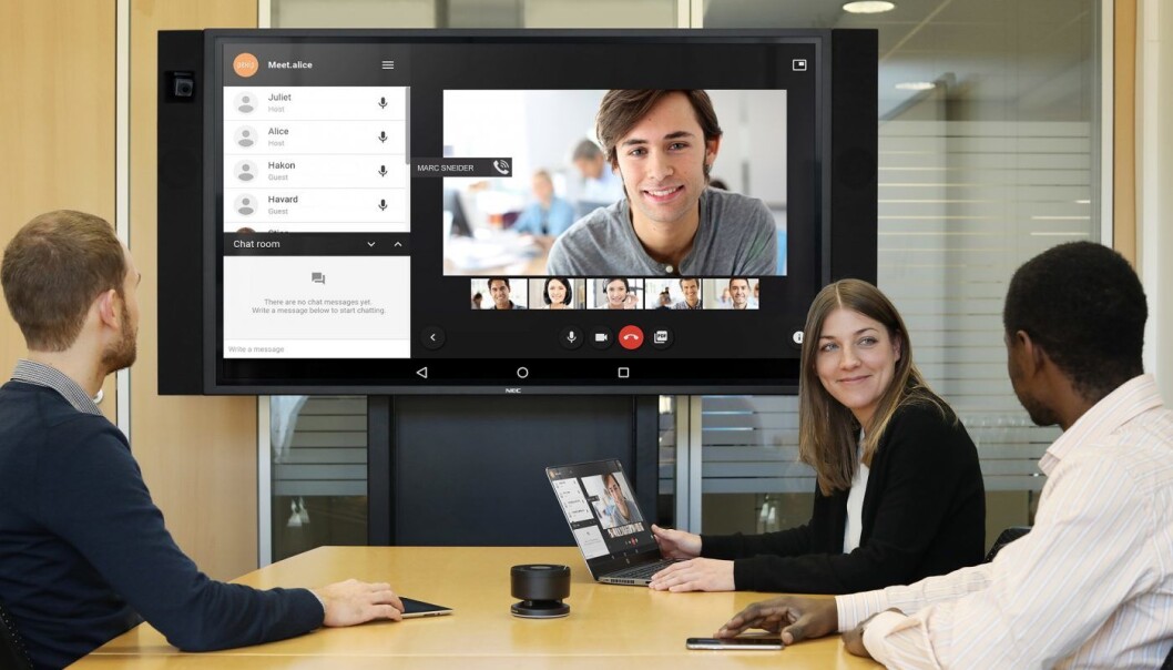 Den nye skjermen "InfinityBoard" fra NEC.. Foto: Nec. Den nye skjermen "InfinityBoard" fra NEC.. Foto: Nec.
