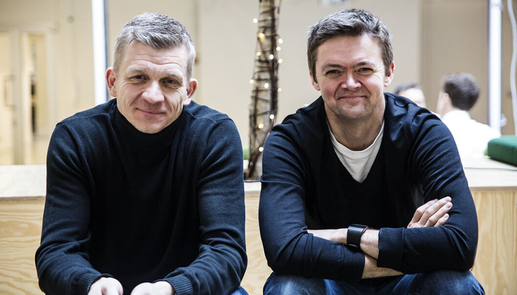 Bent Erik Skaug og Olav Nedrelid i Domos. Bent Erik Skaug og Olav Nedrelid i Domos.
