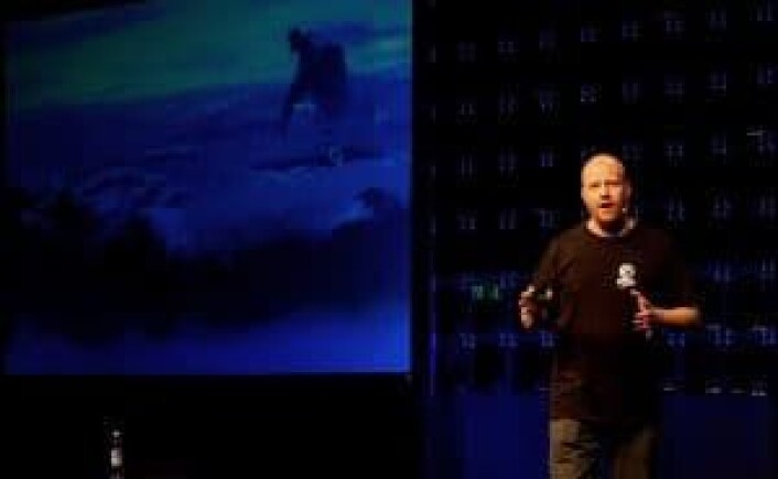 Pål Rørby i Hidden overbeviste juryen under Slush-konferansen. Foto: Nordic Innovation Pål Rørby i Hidden overbeviste juryen under Slush-konferansen. Foto: Nordic Innovation