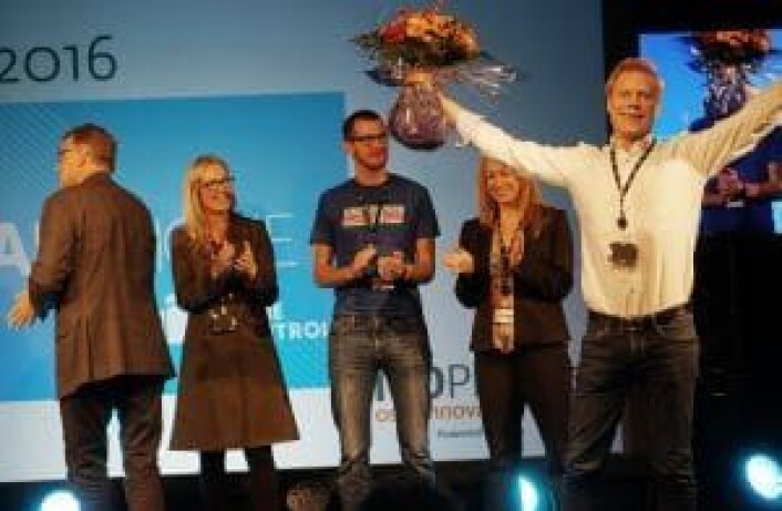 HomeControl og Yngvar Pettersen vant 100 Pitches. Foto: Mona Sprenger HomeControl og Yngvar Pettersen vant 100 Pitches. Foto: Mona Sprenger