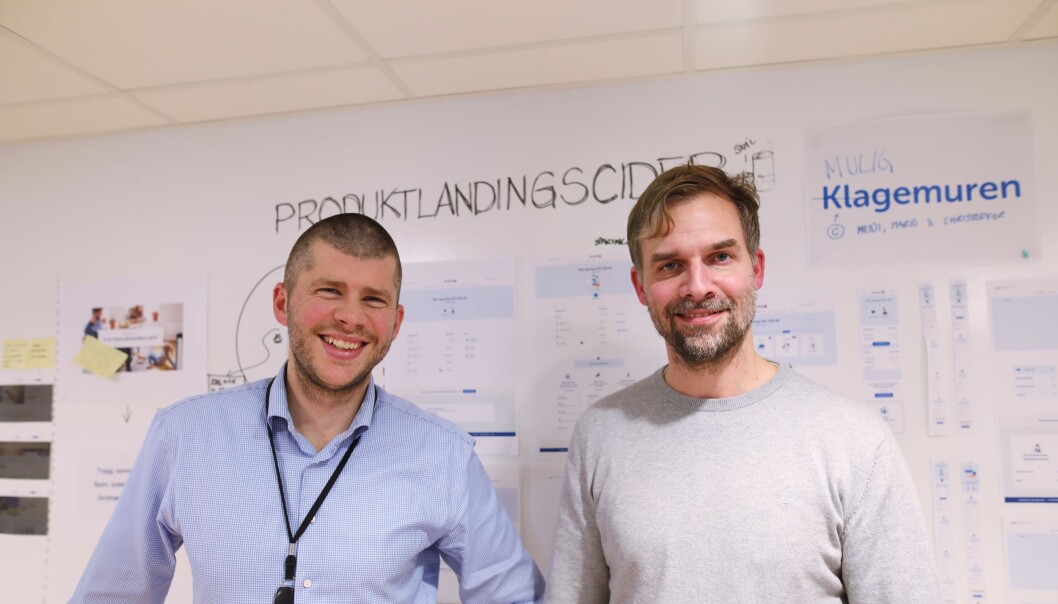 Jostein Emmerhoff, leder digitalbankutvikling i Sparbank1 og Thomas Allan Nygaard, produkteier digitalbank, personmarked. Jostein Emmerhoff, leder digitalbankutvikling i Sparbank1 og Thomas Allan Nygaard, produkteier digitalbank, personmarked.