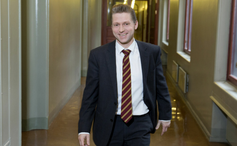 Statssekretær Jørgen Næsje (Frp) avviser at regjeringen jakter selskaper som har fått Skattefunn-støtte i strid med EØS.