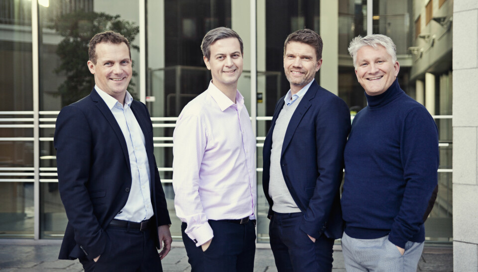 Teamet i Hudya Group. Kommunikasjonsdirektør Morten Kvam til høyre.