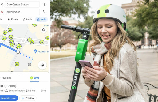 Nå blir elsparkesykler et reiseforslag i Google Maps i Oslo