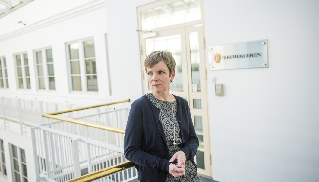 President i Legeforeningen Marit Hermansen vil sette seg grundig inn i domen. Bildet er fra mekling i sykehusstreiken i 2016. Foto: Fredrik Varfjell / NTB scanpix President i Legeforeningen Marit Hermansen vil sette seg grundig inn i domen. Bildet er fra mekling i sykehusstreiken i 2016. Foto: Fredrik Varfjell / NTB scanpix