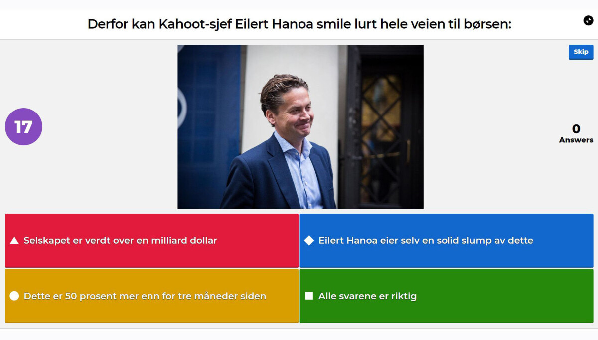 Kahoot bekrefter: Vurderer børs i utlandet