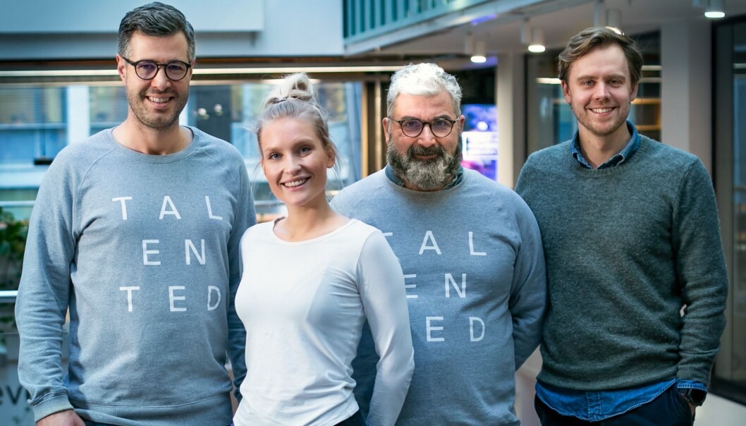 Talented Norge-teamet f.v. Isaac Gray, Kristin Haga, Svein Sørensen og Erlend Stokke. Talented Norge-teamet f.v. Isaac Gray, Kristin Haga, Svein Sørensen og Erlend Stokke.