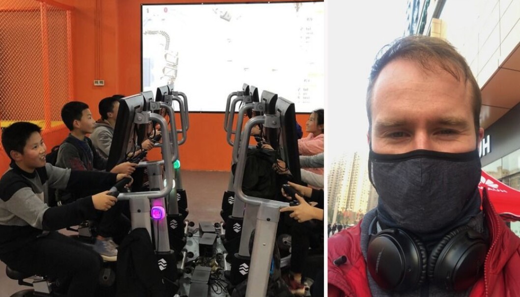 Planen var at kinesiske barn skulle leke med de nyinstallerte gaming-syklene på kjøpesenteret i Nanchong. Nå er senteret stengt, og gründer Erling Magnus Solheim har dratt hjem. Planen var at kinesiske barn skulle leke med de nyinstallerte gaming-syklene på kjøpesenteret i Nanchong. Nå er senteret stengt, og gründer Erling Magnus Solheim har dratt hjem.