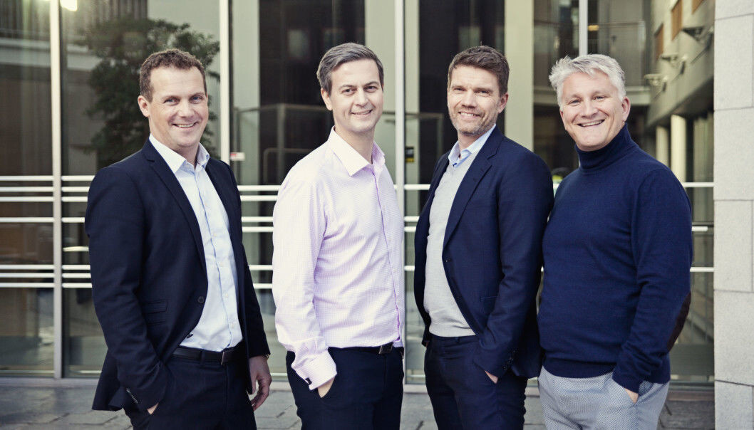 Teamet i Hudya Group. Kommunikasjonsdirektør Morten Kvam til høyre. Foto: Hudya Group Teamet i Hudya Group. Kommunikasjonsdirektør Morten Kvam til høyre. Foto: Hudya Group