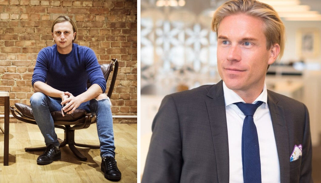 CEO i Revolut Nicolay Storonsky har hentet mer penger. Sbankens digitaldirektør Christoffer Hernæs er skeptisk. CEO i Revolut Nicolay Storonsky har hentet mer penger. Sbankens digitaldirektør Christoffer Hernæs er skeptisk.