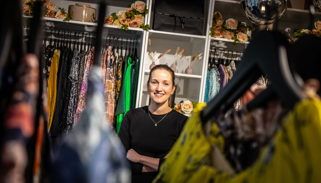 Kristina Aarvold, gründer av utleie-konseptet Borrow & Style. Her i selskapets showroom i Karl Johans gate i Oslo. Kristina Aarvold, gründer av utleie-konseptet Borrow & Style. Her i selskapets showroom i Karl Johans gate i Oslo.