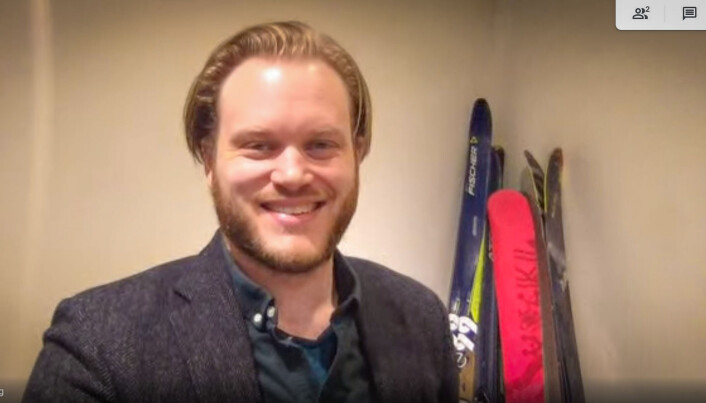 Magnus Wanberg på hjemmekontor i kjelleren på Vinderen, i anledning coronaviruset. Magnus Wanberg på hjemmekontor i kjelleren på Vinderen, i anledning coronaviruset.