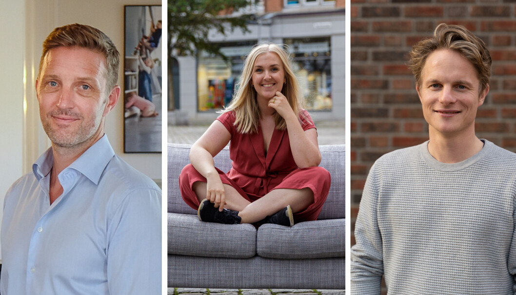 Luado-gründer Jarle Naustvik, prosjektleder i Friskus, Camilla Mjøen Lien, og Nyby-gründer Fredrik Gulowsen jobber nå døgnet rundt for å hjelpe med å hjelpe: – Vi begynte å rigge oss for full corona-dugnad onsdag i forrige uke, så en dag før det «smalt» i Norge, sier Gulowsen. Luado-gründer Jarle Naustvik, prosjektleder i Friskus, Camilla Mjøen Lien, og Nyby-gründer Fredrik Gulowsen jobber nå døgnet rundt for å hjelpe med å hjelpe: – Vi begynte å rigge oss for full corona-dugnad onsdag i forrige uke, så en dag før det «smalt» i Norge, sier Gulowsen.