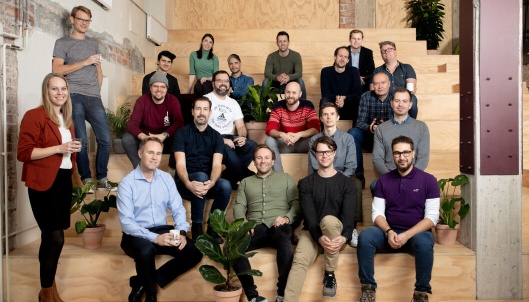 Whereby-teamet opplever enorm pågang som følge av koronakrisen. Bildet er tatt før krisen inntraff - nå jobber selskapet 100% remote. Whereby-teamet opplever enorm pågang som følge av koronakrisen. Bildet er tatt før krisen inntraff - nå jobber selskapet 100% remote.