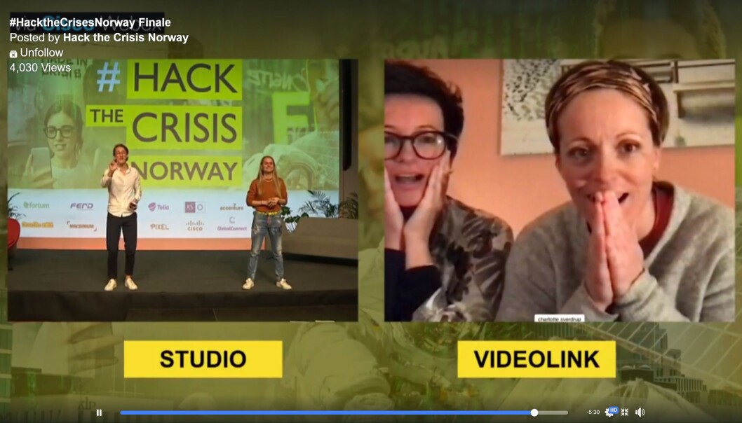 Becky Wightman og Charlotte Sverdrup vant norske Hack The Crisis, med gavekort-idéen Wham. Becky Wightman og Charlotte Sverdrup vant norske Hack The Crisis, med gavekort-idéen Wham.