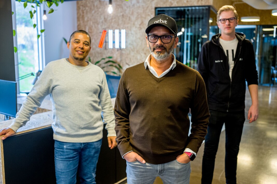 Daniel Bentes og Wasim Rashid fra R8 Property og Andreas Solbakken fra Railway. Daniel Bentes og Wasim Rashid fra R8 Property og Andreas Solbakken fra Railway.