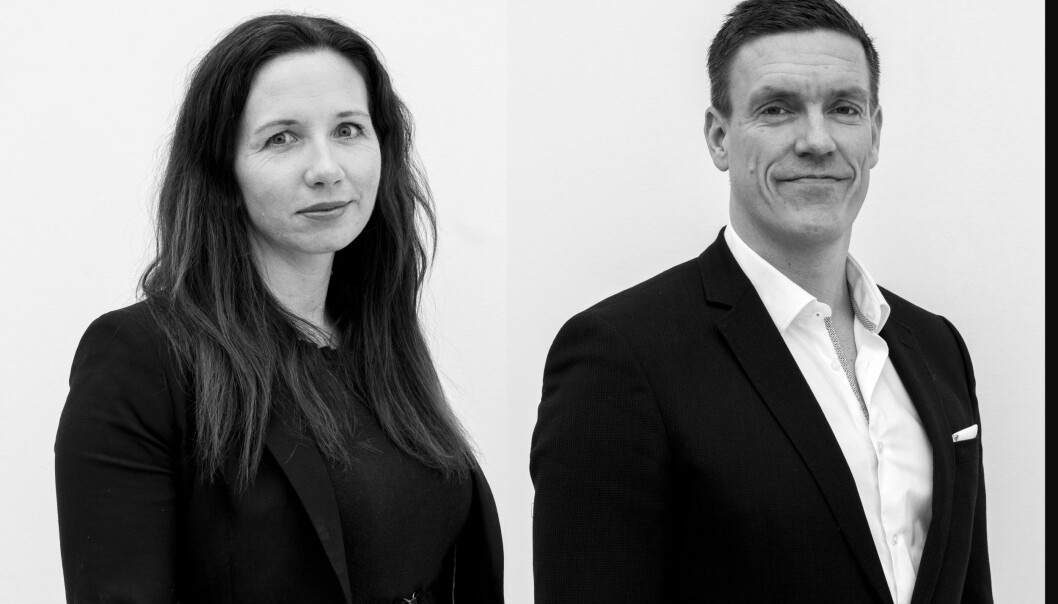 Gründer Agnete Fredriksen og CEO Michael Engsig i Vaccibody Gründer Agnete Fredriksen og CEO Michael Engsig i Vaccibody