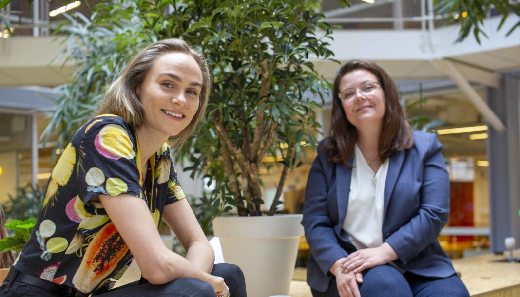 Lauga Oskarsdottir, inkubatorleder i StartupLab og Hanne Hollstedt, markedssjef i Schibsted Growth Lauga Oskarsdottir, inkubatorleder i StartupLab og Hanne Hollstedt, markedssjef i Schibsted Growth