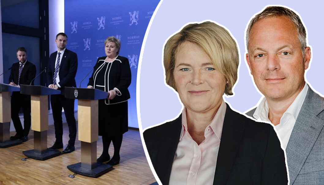 Øystein Eriksen Søreide og Eline Oftedal i Abelia mener regjeringen kan gjøre mye mer for å sikre vekst i norsk næringlsiv. Øystein Eriksen Søreide og Eline Oftedal i Abelia mener regjeringen kan gjøre mye mer for å sikre vekst i norsk næringlsiv.