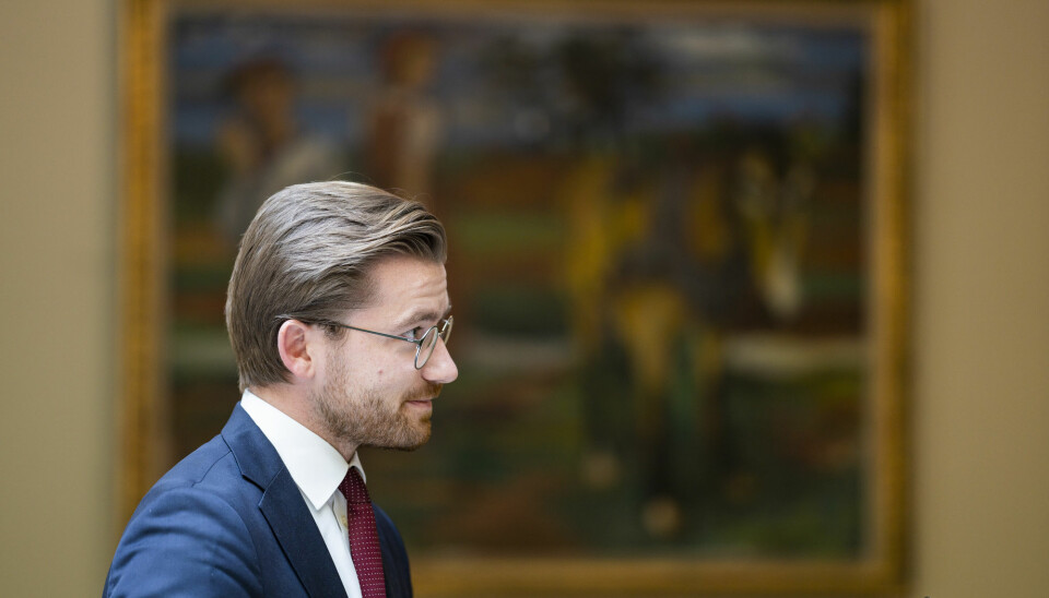 Klima- og miljøminister Sveinung Rotevatn (V) på Stortinget.