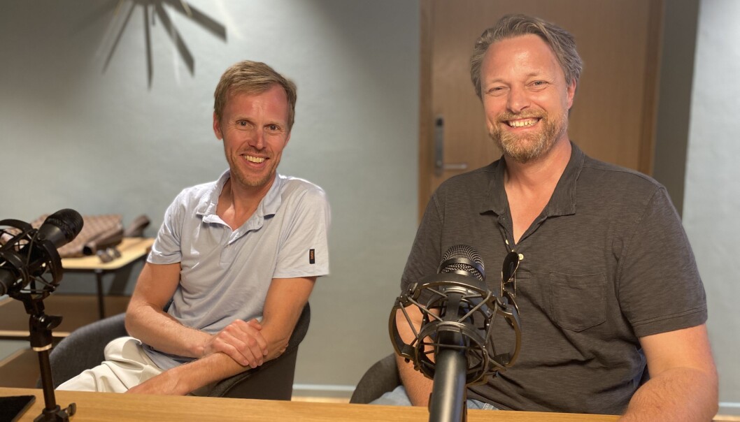 Georg Olav Ramstad, sjef for Open Banking salg og forretningsutvikling, Jarle Holm, gründer og daglig leder i Monner. Georg Olav Ramstad, sjef for Open Banking salg og forretningsutvikling, Jarle Holm, gründer og daglig leder i Monner.