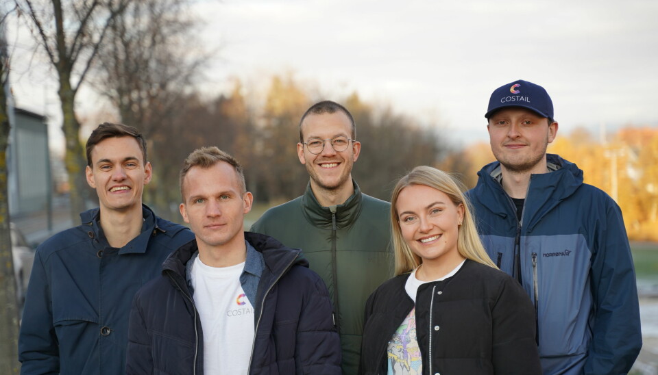 Cosgear-teamet (f.v.) Vetle Slagsvold Øien (CMO), Joar Gjersund (CLO), Ole Kristian Hartvedt Knudsen (CTO), Vilde Bergan (CEO) og Kjetil Vasstein (Lead engineer)