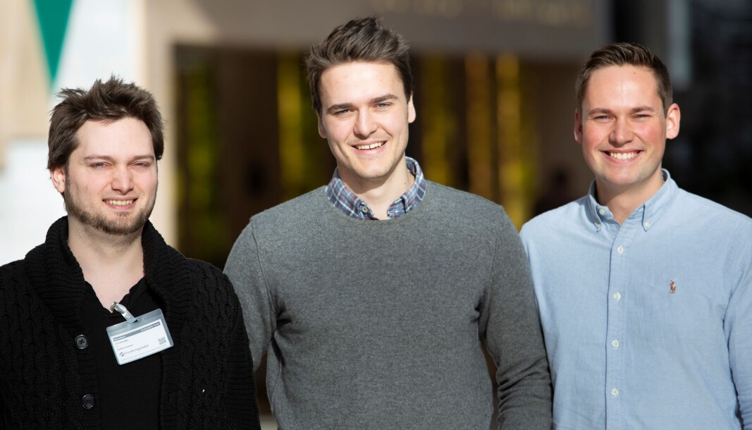 Fra venstre: Jon Nordby, Ole Johan Aspestrand Bjerke og Erik Sjølund i Soundsensing (tidligere ION). Fra venstre: Jon Nordby, Ole Johan Aspestrand Bjerke og Erik Sjølund i Soundsensing (tidligere ION).