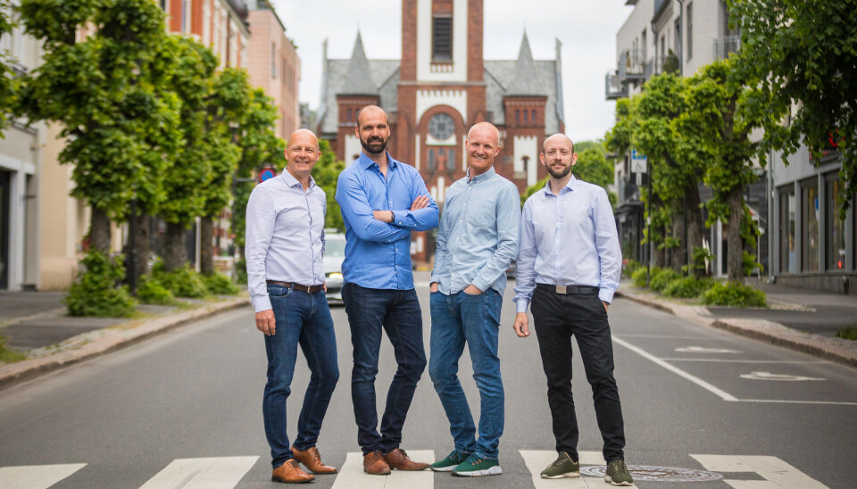 Pål Reinert Bredvei (t.v.), Jan Bredo Pettersen, Vidar Westrum og Morten Høyseth i Adminkit.