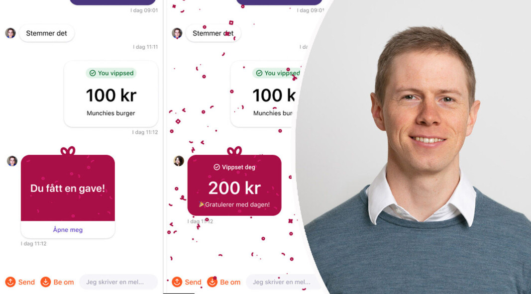 Stacc X-partner Marius Hauken sier "nei takk" til å betale fem kroner for virtuell konfetti. Stacc X-partner Marius Hauken sier "nei takk" til å betale fem kroner for virtuell konfetti.