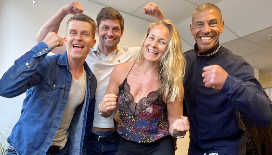 Fra venstre: Ole Petter Hjelle, Arnulf Refsnes, Annema Refsnes og Yngvar Andersen. Fra venstre: Ole Petter Hjelle, Arnulf Refsnes, Annema Refsnes og Yngvar Andersen.