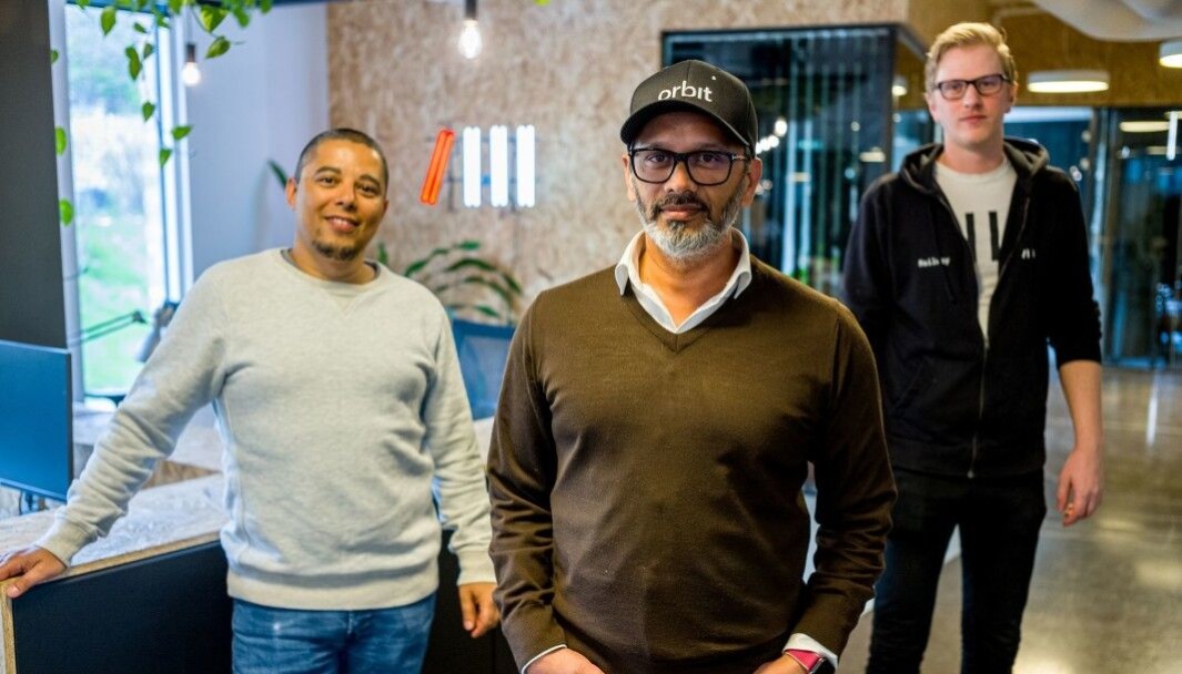 Daniel Bentes og Wasim Rashid fra R8 Property og Andreas Solbakken fra Railway. Daniel Bentes og Wasim Rashid fra R8 Property og Andreas Solbakken fra Railway.