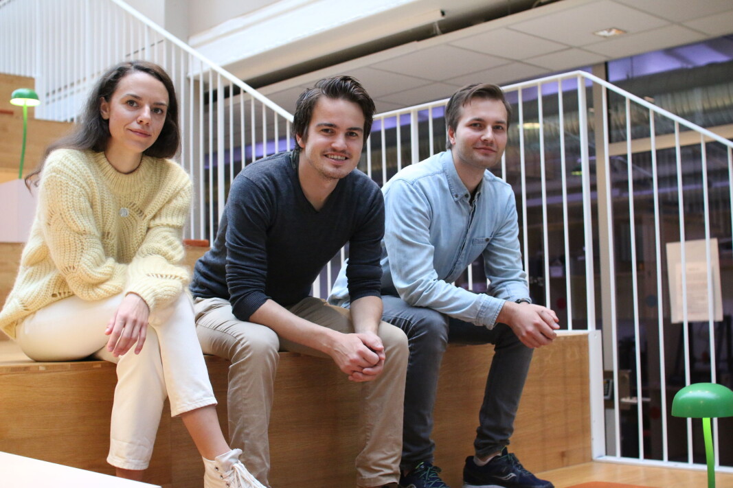 Markedssjef Anna Dranovska, daglig leder Johan Ravn og medisinsk ansvarlig Markus Kreutzer Johnsen i Medsensio. Markedssjef Anna Dranovska, daglig leder Johan Ravn og medisinsk ansvarlig Markus Kreutzer Johnsen i Medsensio.