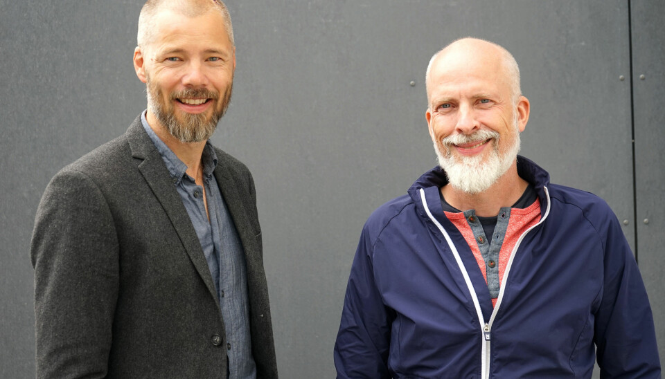 Gründerne Lars Petter Kjos (produktdirektør) og Rolf Risnes (daglig leder) i Motimate. . Foto: Motimate