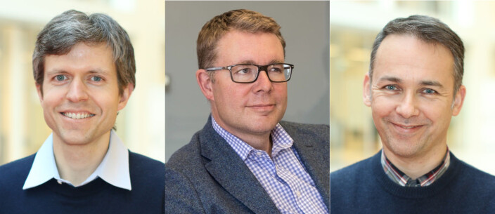 Gründer og teknologisjef Øyvind Grotmol, daglig leder Neil Chapman og medgründer og sjefmatematiker Per Christian Moan i Exabel. Gründer og teknologisjef Øyvind Grotmol, daglig leder Neil Chapman og medgründer og sjefmatematiker Per Christian Moan i Exabel.